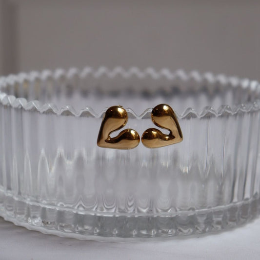 Aretes "Golden Heart Balloon"